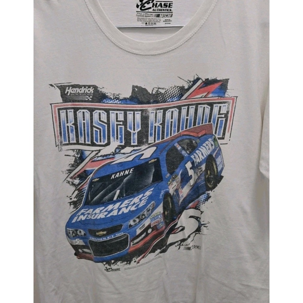 Kasey Kahne NASCAR Farmers Insurance Chase Authentics T Shirt Men Large Hendrick